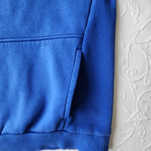 Nike Youth XL Blue Pullover Hoodie Small Swoosh Fleece Sweatshirt Kids - Picture 5 of 8